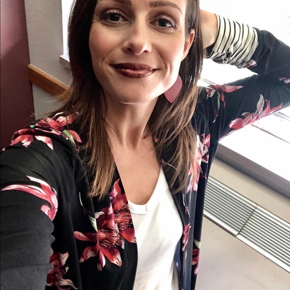 Black Floral Cardigan - Picture 2 of 2